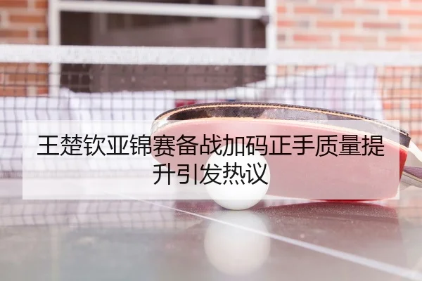 王楚钦亚锦赛备战加码正手质量提升引发热议